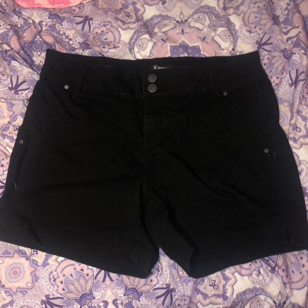 2 for $15 black denim shorts